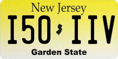 NJ license plate I50IIV