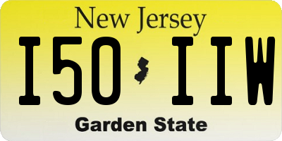 NJ license plate I50IIW