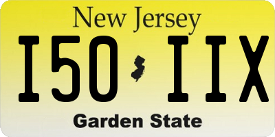 NJ license plate I50IIX
