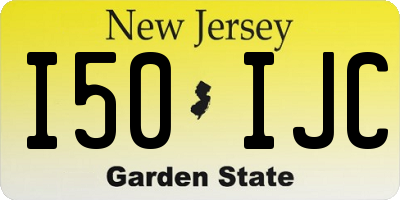 NJ license plate I50IJC