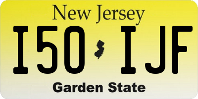 NJ license plate I50IJF