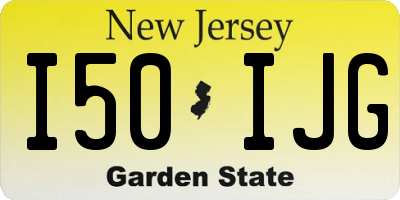 NJ license plate I50IJG