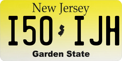 NJ license plate I50IJH