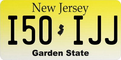 NJ license plate I50IJJ