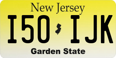 NJ license plate I50IJK