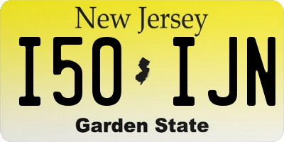 NJ license plate I50IJN