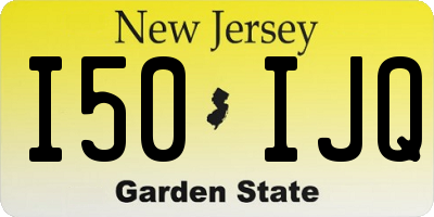 NJ license plate I50IJQ