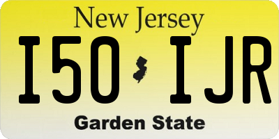 NJ license plate I50IJR