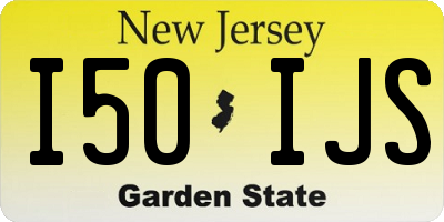 NJ license plate I50IJS