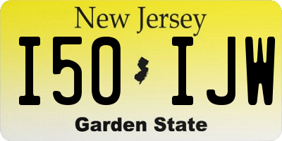 NJ license plate I50IJW