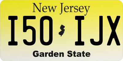 NJ license plate I50IJX