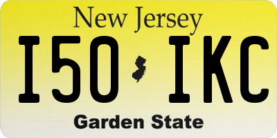 NJ license plate I50IKC