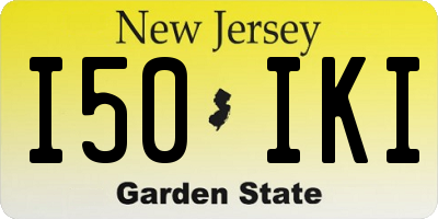NJ license plate I50IKI