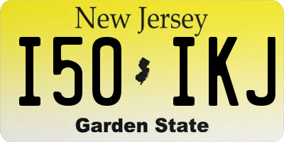 NJ license plate I50IKJ