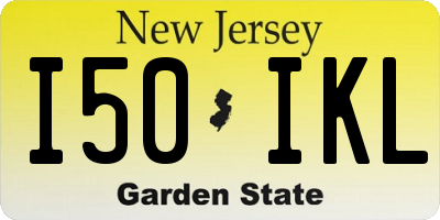 NJ license plate I50IKL