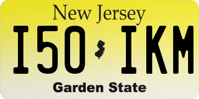 NJ license plate I50IKM