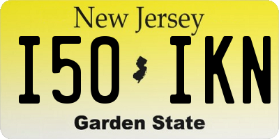 NJ license plate I50IKN