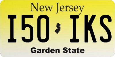 NJ license plate I50IKS