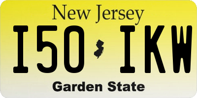 NJ license plate I50IKW