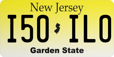 NJ license plate I50ILO