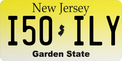 NJ license plate I50ILY