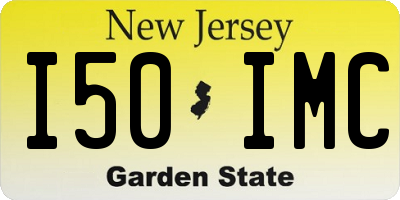 NJ license plate I50IMC