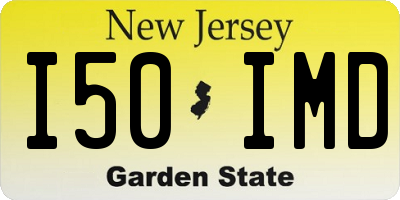 NJ license plate I50IMD