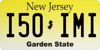 NJ license plate I50IMI
