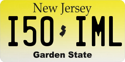 NJ license plate I50IML