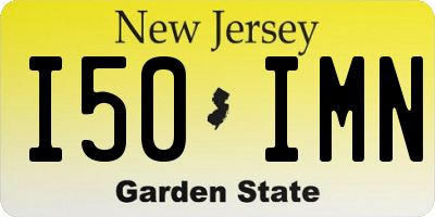 NJ license plate I50IMN