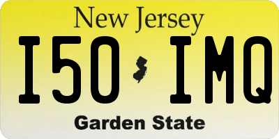 NJ license plate I50IMQ