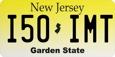 NJ license plate I50IMT