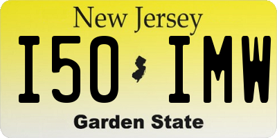 NJ license plate I50IMW