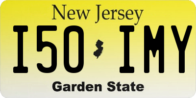 NJ license plate I50IMY