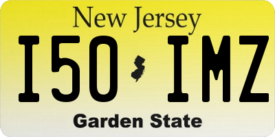 NJ license plate I50IMZ