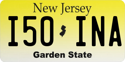 NJ license plate I50INA