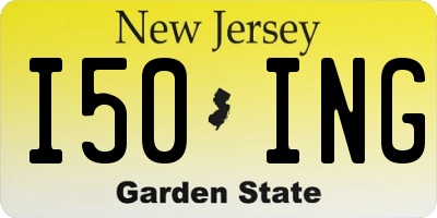 NJ license plate I50ING