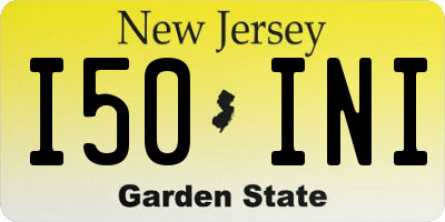 NJ license plate I50INI