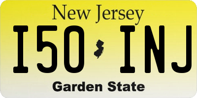 NJ license plate I50INJ