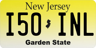 NJ license plate I50INL