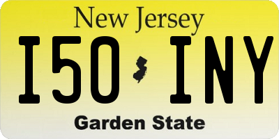 NJ license plate I50INY
