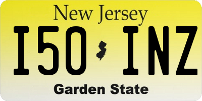 NJ license plate I50INZ
