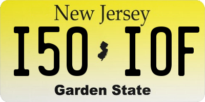 NJ license plate I50IOF