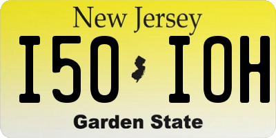 NJ license plate I50IOH