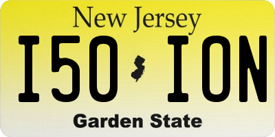NJ license plate I50ION