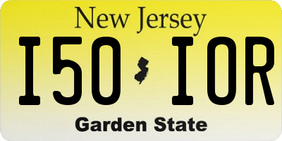 NJ license plate I50IOR