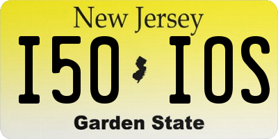 NJ license plate I50IOS
