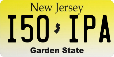 NJ license plate I50IPA