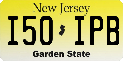 NJ license plate I50IPB