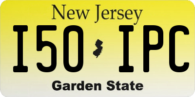 NJ license plate I50IPC